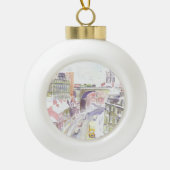 Newcastle AEC Regent Christmas bauble Keramik Kugel-Ornament (Vorderseite)