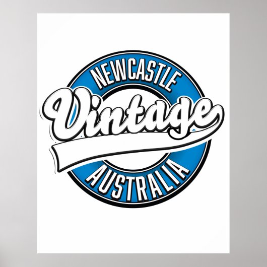 Newcastle australia Vintages Logo Poster (Vorne)