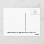Newcastle Beach vom Canoe Pool Postkarte (Rückseite)