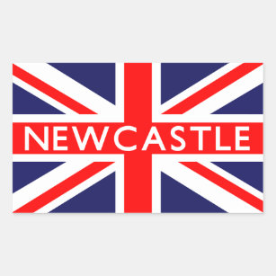 Newcastle: Britische Flagge Rechteckiger Aufkleber