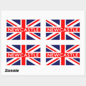 Newcastle: Britische Flagge Rechteckiger Aufkleber (Blatt)