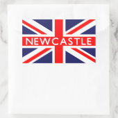 Newcastle: Britische Flagge Rechteckiger Aufkleber (Tasche)