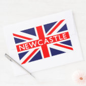Newcastle: Britische Flagge Rechteckiger Aufkleber (Umschlag)