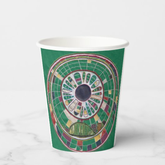 Newcastle-Brückenmuster Pappbecher (Rückseite)