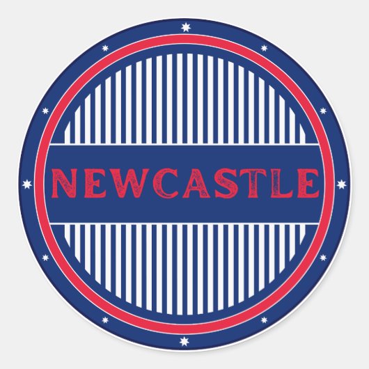 Newcastle City Pride Emblem – Australian Identity Runder Aufkleber (Vorderseite)