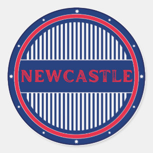 Newcastle City Pride Emblem – Australische Identit Runder Aufkleber