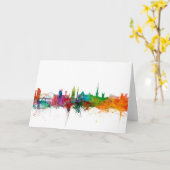 Newcastle England Skyline Karte (Gelbe Blume)