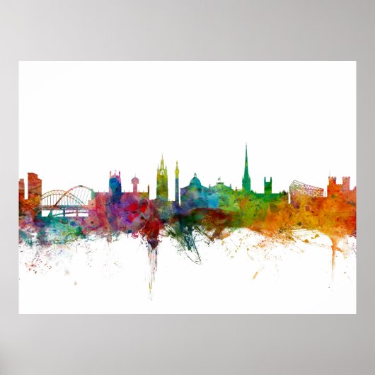 Newcastle England Skyline Poster (Vorne)