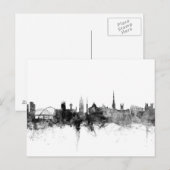 Newcastle England Skyline Postkarte (Vorne/Hinten)