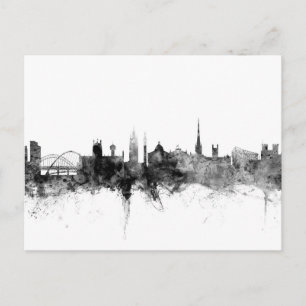 Newcastle England Skyline Postkarte