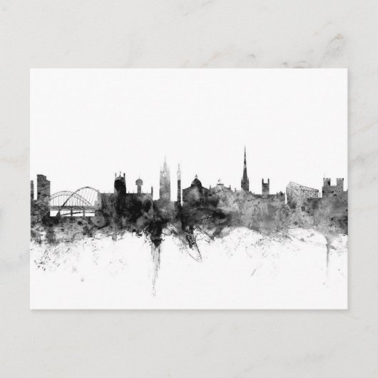 Newcastle England Skyline Postkarte (Vorderseite)