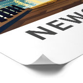 Newcastle England Travel Poster (Ecke)