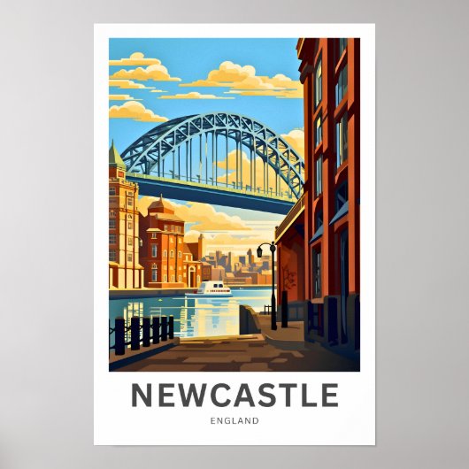 Newcastle England Travel Poster (Vorne)