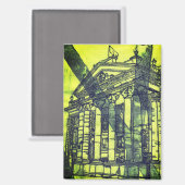 Newcastle-Gebäude Magnet (Vorderseite/Rückseite)