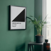 Newcastle Magpie - weiße Grenze Poster
