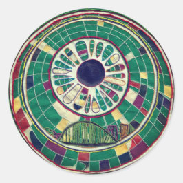 Newcastle-Muster Runder Aufkleber