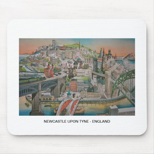 Newcastle nach Tyne, England-Mausunterlage Mousepad (Vorne)