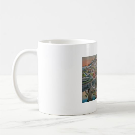 Newcastle nach Tyne, England-Tasse Kaffeetasse (Links)