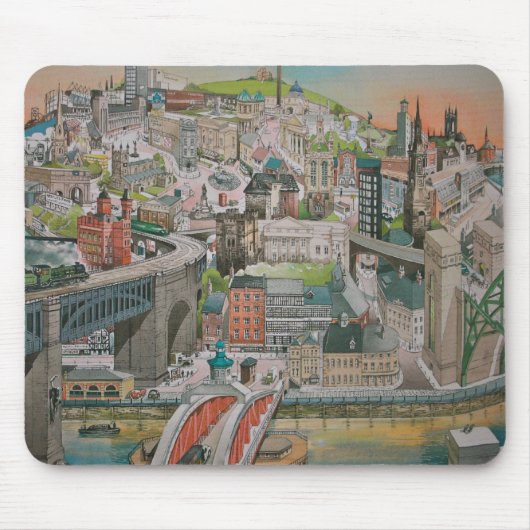Newcastle nach Tyne im Laufe der Jahre Mousepad (Vorne)