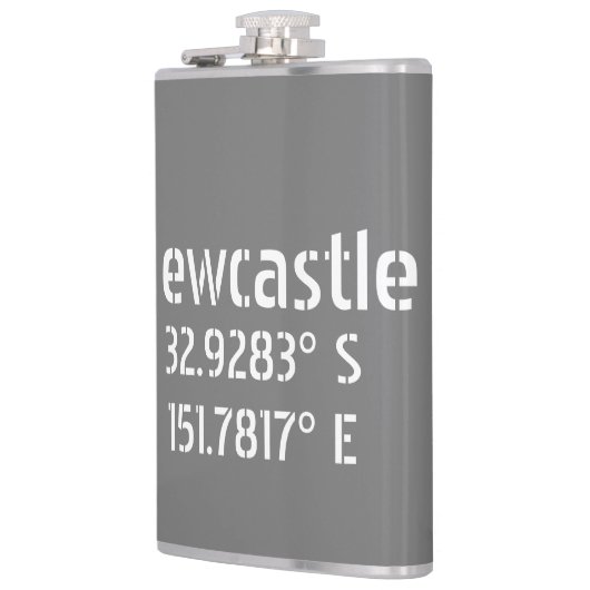 Newcastle NSW Breitengrad Flachmann (Links)