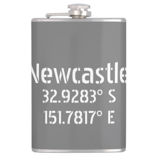 Newcastle NSW Breitengrad Flachmann
