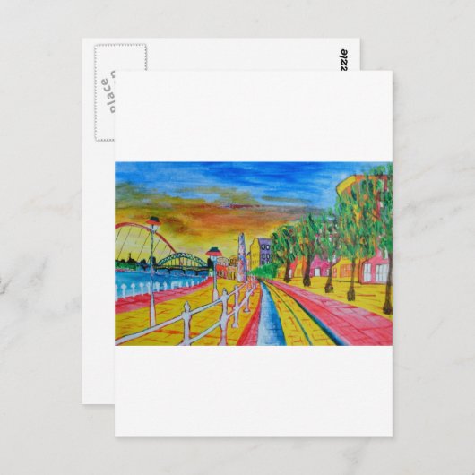 Newcastle Quayside Postkarte (Vorne/Hinten)