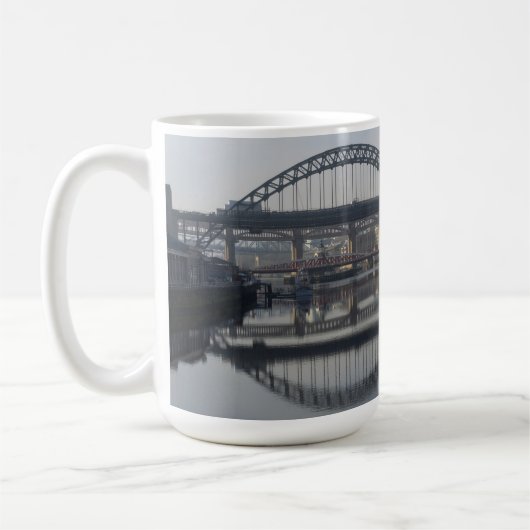 Newcastle Quayside & the Tyne Bridge Kaffeetasse (Links)