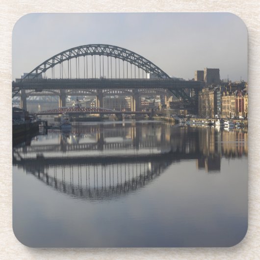Newcastle Quayside und die Tyne Bridge Getränkeuntersetzer (Vorderseite)