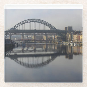 Newcastle Quayside und die Tyne Bridge Glasuntersetzer
