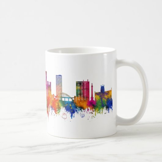 Newcastle UK Skyline Kaffeetasse (Rechts)