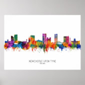 Newcastle UK Skyline Poster (Vorne)