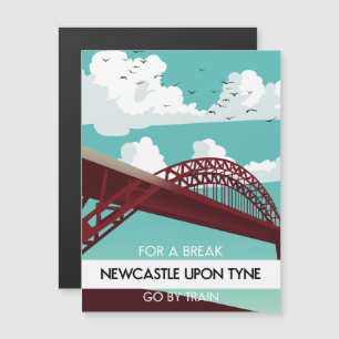 Newcastle upon Tyne Bridge Poster. Magnetkarte