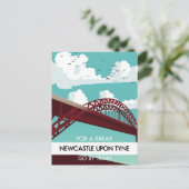 Newcastle upon Tyne Bridge Poster. Postkarte (Stehend Vorderseite)