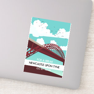 Newcastle upon Tyne Brückenposter. Aufkleber