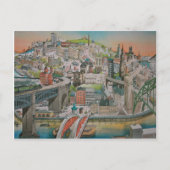 Newcastle upon Tyne durch die Jahre Postkarte (Vorderseite)