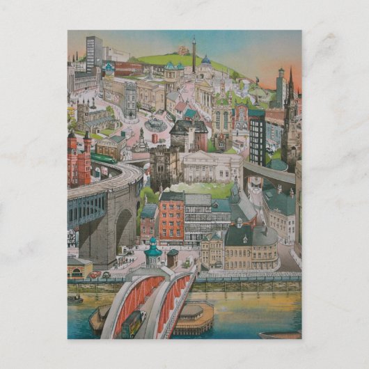 Newcastle upon Tyne durch die Jahre-Postkarte Postkarte (Vorderseite)