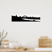 Newcastle upon Tyne Panoramic Silhouette Poster (Küche)
