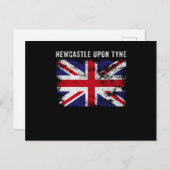 Newcastle Upon Tyne UK Flag England Souvenir Postkarte (Vorne/Hinten)
