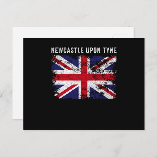 Newcastle Upon Tyne UK Flag England Souvenir Postkarte (Vorne/Hinten)