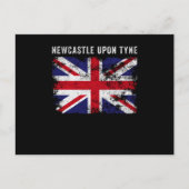 Newcastle Upon Tyne UK Flag England Souvenir Postkarte (Vorderseite)