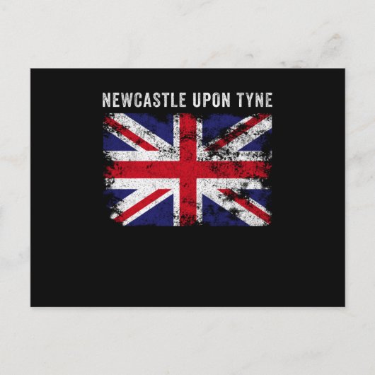 Newcastle Upon Tyne UK Flag England Souvenir Postkarte (Vorderseite)