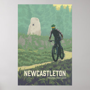 Newcastleton Mountainbike-Reiseplakat Poster