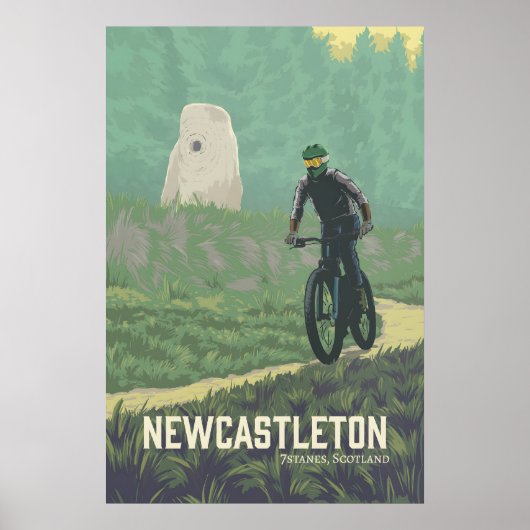 Newcastleton Mountainbike-Reiseplakat Poster (Vorne)