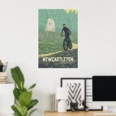 Newcastleton Mountainbike-Reiseplakat Poster (Heimbüro)