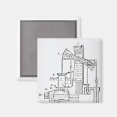 Newcomens atmosphärischer Motor Magnet (Vorderseite/Rückseite)