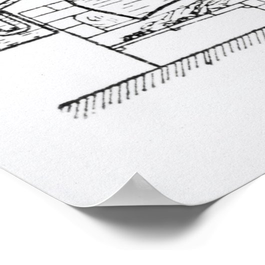 Newcomens atmosphärischer Motor Poster (Ecke)