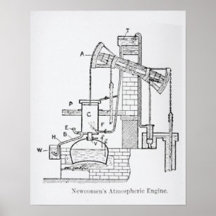 Newcomens atmosphärischer Motor Poster