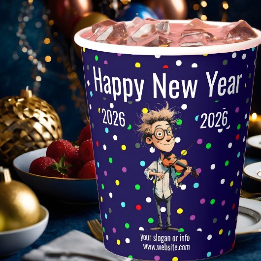 Newest New Year Paper Cups Business Branded  Pappbecher