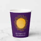 Newest Paper Cups Business Branded Rustic Kraft Pappbecher (Rückseite)
