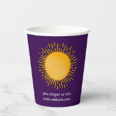 Newest Paper Cups Business Branded Rustic Kraft Pappbecher (Vorderseite)